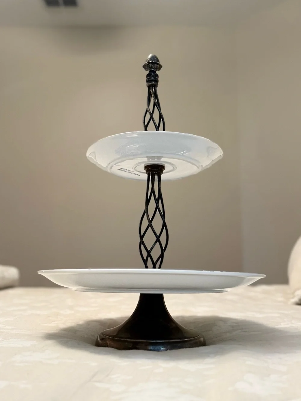Bombay Company Blue & White Two-Tier Serving Stand
